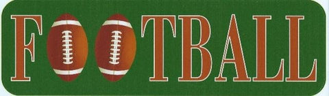 10" x 3" Football Bumper Stickers window decals car decal sticker footballs