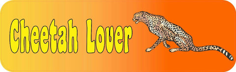 10" x 3" Cheetah Lover Bumper Sticker Window Decal Vinyl Stickers Car Decals