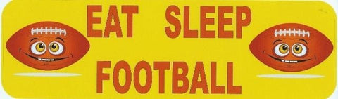 10" x 3" Eat Sleep Football Bumper Sticker window decals decal player stickers