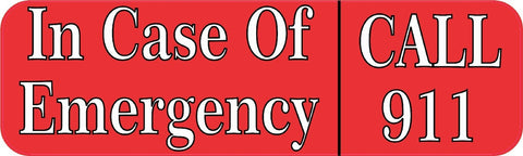 10x3 Emergency Call 911 Vinyl Business Decal Store Sign Decals Sticker Stickers