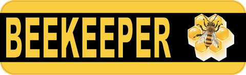 10"x3" Beekeeper Bumper Sticker Car Decal Stickers Window Decals