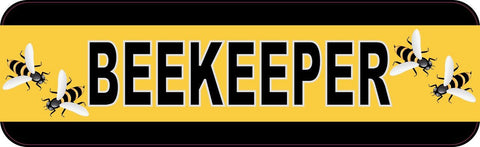 StickerTalk® Brand 10in x 3in Beekeeper Bumper magnet Bees Car  magnets magnetic