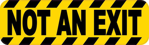 10x3 Caution Not An Exit Business Decal Store Sign Decals Sticker Stickers