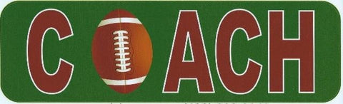 10"x3" Football Coach Bumper Sticker Window Decal Stickers Vinyl Car Decals