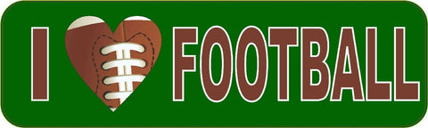 10" x 3" I Love Football Bumper Sticker Window Decal Stickers Vinyl Car Decals