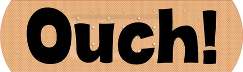 10x3 Ouch! Bumper Stickers Vinyl Decals Sticker Decal