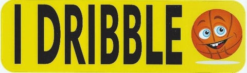 10" x 3" I Dribble Basketball Bumper Sticker Window Decal Stickers Car Decals