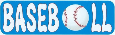 10" x 3" Baseball Vinyl Bumper Sticker Window Decal Stickers Vinyl Car Decals