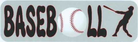 10" x 3" Baseball Vinyl Bumper Sticker W indow Decal Stickers Vinyl Car Decals