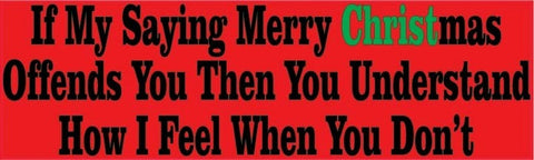 StickerTalk® Brand 10in x 3in My Saying Merry Christmas Bumper magnet  Car magnetic magnets