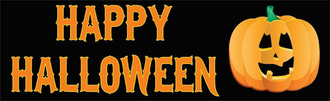 10in x 3in Happy Halloween Pumpkin Bumper Sticker Decal Car Window Stickers Decals