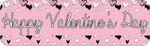 StickerTalk® Brand 10in x 3in Happy Valentine''s Day Vinyl Bumper magnet  Car magnetic magnets '