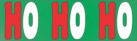 StickerTalk® Brand 10in x 3in Ho Ho Ho Christmas Vinyl Bumper magnet  magnetic magnets