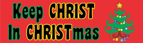 10in x 3in Keep Christ in Christmas Vinyl Bumper Sticker Decal Car Stickers Decals