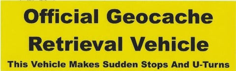 10"x3" Geocache Retrieval Vehicle Bumper Stickers Geocaching Car Window Decals