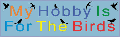 10x3 My Hobby For the Birds Watching Bumper Sticker Decal Vinyl Stickers Decals