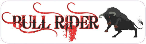 10" x 3" Bull Rider Cowboy Bumper Sticker Window Decal Vinyl Stickers Decals