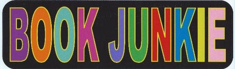 10in x 3in Book Junkie Bumper Sticker Window Decal Truck Stickers Vinyl Car Decals