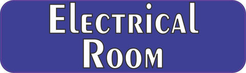 10" x 3" Electrical Room Signs Bumper Vinyl Sticker Decal Window Stickers Decals