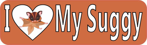 10" x 3" I Love My Suggy Bumper Sticker Decal Stickers Decals