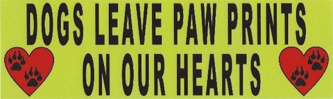 10"x3" Dogs Leave Paw Prints Bumper Sticker Dog Window Stickers Decal Car Decals