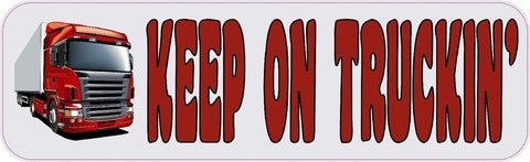 10in x 3in Keep on Truckin Bumper Sticker Decal Vinyl Car Window Stickers Decals