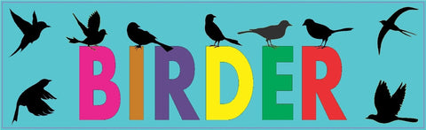 10" x 3" Birder Bird Watching Birds Bumper Sticker Decal Vinyl Stickers Decals