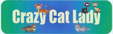 StickerTalk® Brand 10in x 3in Crazy Cat Lady Vinyl magnet bumper  magnetic sticky magnets