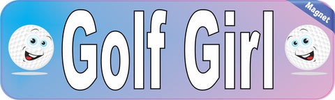 10" x 3" Golf Girl Bumper Stickers window decals decal sticker golfer player