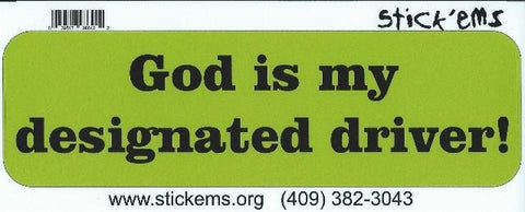 StickerTalk® Brand 10in x 3in God is My Designated Driver Bumper magnets  magnetic magnet