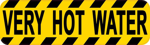 10in x 3in Very Hot Water Sticker Vinyl Window Decal