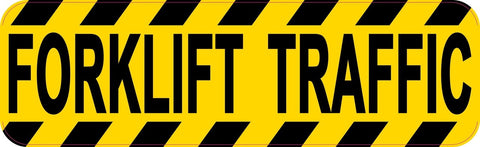 10in x 3in Forklift Traffic Sticker Vinyl Window Decal