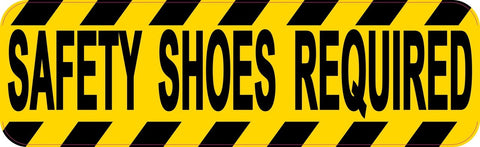 10in x 3in Safety Shoes Required Sticker Vinyl Window Decal