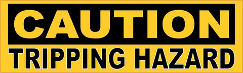 10in x 3in Caution Tripping Hazard Sticker Vinyl Window Decal