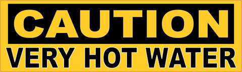 StickerTalk® Brand 10in x 3in Caution Very Hot Water Magnet Magnetic Sign