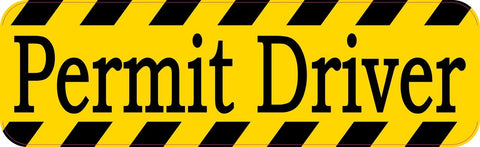 10in x 3in Permit Driver Sticker Vinyl Window Decal