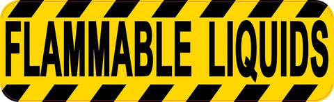 10in x 3in Flammable Liquids Sticker Vinyl Window Decal