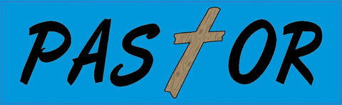 10" x 3" Pastor Religious Christian Vinyl Bumper Sticker Decal Stickers Decals