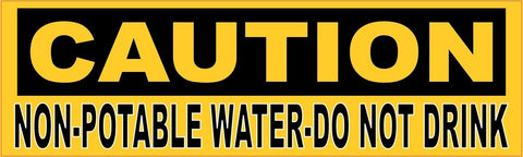 StickerTalk® Brand 10in x 3in Caution Non-Potable Water Do Not Drink Magnet Magnetic Sign