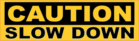 StickerTalk® Brand 10in x 3in Caution Slow Down Magnet Magnetic Sign