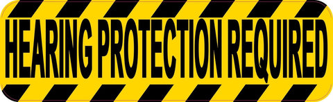 10in x 3in Hearing Protection Required Sticker Vinyl Window Decal