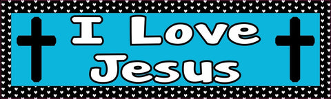 10in x 3in I Love Jesus al Bumper Sticker Vinyl Window Decal