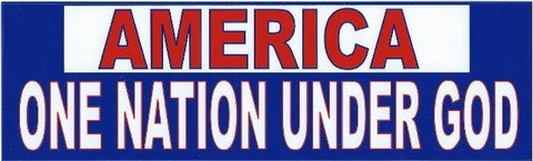 StickerTalk® Brand 10in x 3in America One Nation Under God Bumper magnet  magnetic magnets