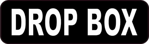 10" x 3" Drop Box Vinyl Business Sign Decal Sticker Signs Decals Stickers