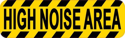 10in x 3in High Noise Area Sticker Vinyl Window Decal