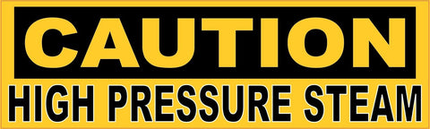 StickerTalk® Brand 10in x 3in Caution High Pressure Steam Magnet Magnetic Business Sign