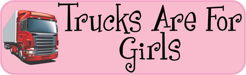 StickerTalk® Brand 10in x 3in Trucks Are For Girls Magnet Magnetic Vehicle Sign