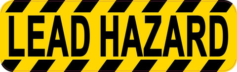 10in x 3in Warning Lead Hazard Caution Tru Sticker Vinyl Window Decal