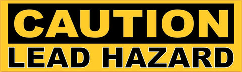 10in x 3in Caution Lead Hazard Warning Tru Sticker Vinyl Window Decal