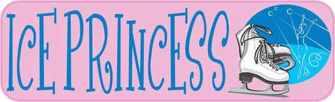 10in x 3in Ice Princess Skating Sports Bumper Sticker Vinyl Window Decal